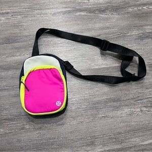 Lululemon color block crossbody bag multi color